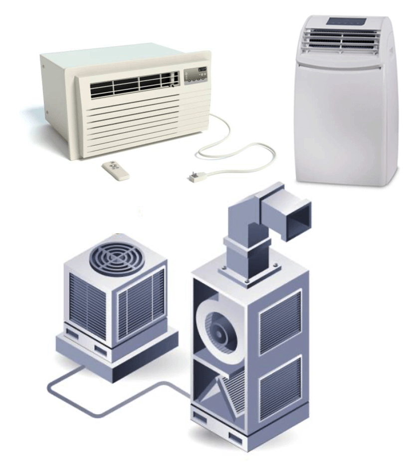 Window, portable and central air conditioners